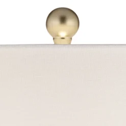 360 Lighting Nesbit Modern Mid Century Table Lamps 25" High Set Of 2 White Ceramic With USB Charging Port Drum Shade For Bedroom Living Room Bedside -Safavieh Store GUEST 21e6e00b 95a5 4118 858d 098767c9de6f