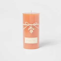 Ribbed Pillar Pumpkin Spice Candle - Threshold™ -Safavieh Store GUEST 21f896e1 bbe7 4559 bf5f bbe5f97832cd