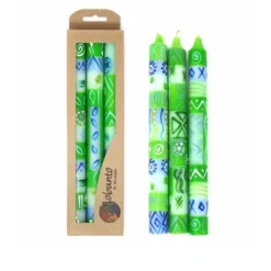 Global Crafts Unscented Hand-Painted Dinner Candles, Boxed Set Of 3 -Safavieh Store GUEST 225e3a5d 8cac 48a7 8d81 5af0f9f38529