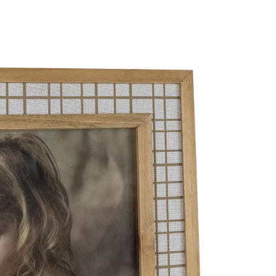 8X10 Inch Tan Plaid Fabric Picture Frame With MDF, Wood & Glass By Foreside Home & Garden 5 8X10 Inch Tan Plaid Fabric Picture Frame With MDF, Wood & Glass By Foreside Home & Garden - Image 3