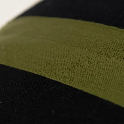 20"x20" Oversize Color Block Square Throw Pillow Cover Dark Green - Rizzy Home 5 20"x20" Oversize Color Block Square Throw Pillow Cover Dark Green - Rizzy Home - Image 3