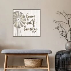 22" X 22" Farm Life III Farm Faith Family By Tara Reed Framed Canvas Wall Art Gray Wash - Amanti Art -Safavieh Store GUEST 261b1526 6ad3 474b bf77 36109cb00e6f