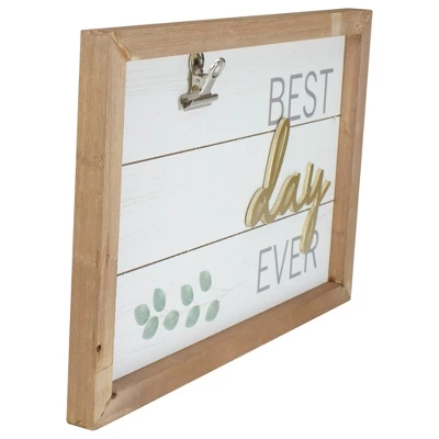 Northlight Framed "Best Day Ever" With Photo Clip Wall Art 11.75" 4 Northlight Framed "Best Day Ever" With Photo Clip Wall Art 11.75" - Image 2