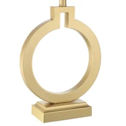 360 Lighting Modern Table Lamps 28 1/2" Tall Set Of 2 With USB Charging Port Brushed Gold Open Ring White Shade For Bedroom Living Room House Bedside -Safavieh Store GUEST 2aa1229d 4905 415f 8d03 2636e2051981