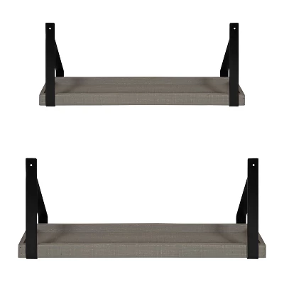 2pc Sudbury Wood And Metal Wall Shelf Set - Kate & Laurel All Things Decor 5 2pc Sudbury Wood And Metal Wall Shelf Set - Kate & Laurel All Things Decor - Image 3
