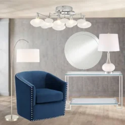 360 Lighting Cora Modern Arc Floor Lamp Standing 72" Tall Brushed Nickel Metal White Linen Drum Shade For Living Room Reading Bedroom Office House -Safavieh Store GUEST 2cb59366 20a6 4fa2 94b2 b3cfeb8383f4