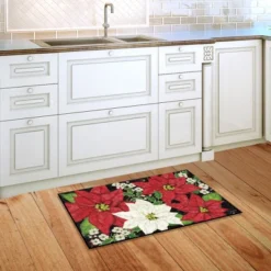 Briarwood Lane Festive Poinsettias Christmas Doormat Floral Holiday Indoor Outdoor 30" X 18" -Safavieh Store GUEST 2def5b89 e1be 432e 9ebd 7ac8a2373d8c