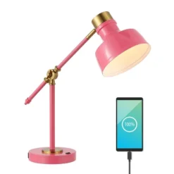 18.5" Allegra Farmhouse Adjustable Cantilever Task Lamp With USB Charging Port (Includes LED Light Bulb) - JONATHAN Y -Safavieh Store GUEST 2e7bfb4a fb0e 4da3 9296 59816656ea18