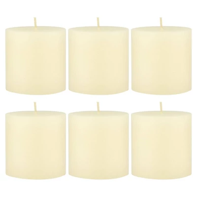 6pk Unscented Flat Top Smooth Pillar Candles Ivory - Stonebriar Collection 9 6pk Unscented Flat Top Smooth Pillar Candles Ivory - Stonebriar Collection - Image 7