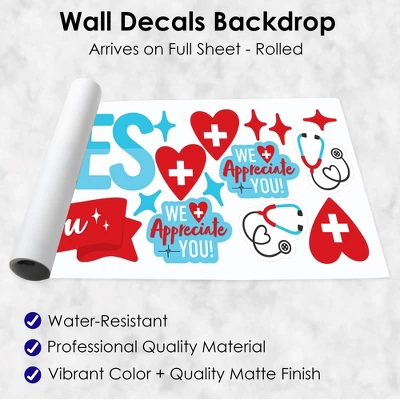 Big Dot Of Happiness Thank You Nurses - Peel And Stick Nurse Appreciation Week Decoration - Wall Decals Backdrop 6 Big Dot Of Happiness Thank You Nurses - Peel And Stick Nurse Appreciation Week Decoration - Wall Decals Backdrop - Image 4