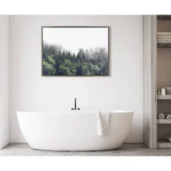 28" X 38" Sylvie Lush Green Forest On A Foggy Day Framed Canvas Gray - Kate & Laurel All Things Decor 10 28" X 38" Sylvie Lush Green Forest On A Foggy Day Framed Canvas Gray - Kate & Laurel All Things Decor -Safavieh Store GUEST 2f555af6 070a 4023 9d8f db4bc93e4b6b