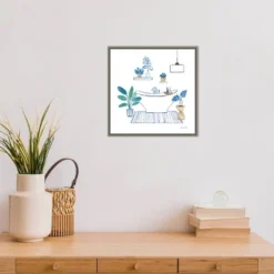 16" X 16" Relax II By Farida Zaman Framed Canvas Wall Art - Amanti Art -Safavieh Store GUEST 2fc99fdf b345 4245 b656 258dfa2169cd