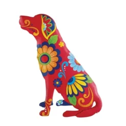 Collections Etc Colorful Metal Floral Dog Outdoor Wall Art -Safavieh Store GUEST 3068e30e db38 4d63 96d1 254b7606cf87