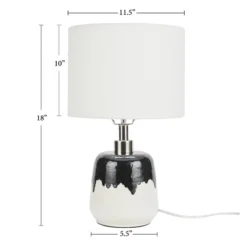 18" Black/White Abstract Splash Ceramic Table Lamp - Nourison 16 18" Black/White Abstract Splash Ceramic Table Lamp - Nourison -Safavieh Store GUEST 309e5b99 ff65 45a0 becf eb7a4353f41f
