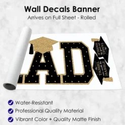 Big Dot Of Happiness Gold Graduation Party Decor - Vinyl Wall Decals - Grad -Safavieh Store GUEST 318c00d7 e42e 4535 9d50 32f5e66636be