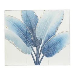 Metal Leaf Handmade Palm Wall Decor With White Backing Blue - Olivia & May -Safavieh Store GUEST 3425fcfc 055b 4757 9747 aea67e596163
