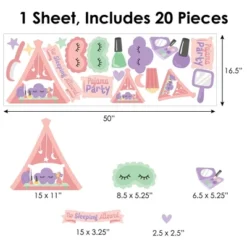 Big Dot Of Happiness Pajama Slumber Party - Peel And Stick Girl Birthday Vinyl Wall Art Stickers - Wall Decals - Set Of 20 -Safavieh Store GUEST 3517e828 4ad8 407f a91a 68d60500c86b