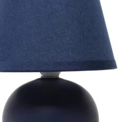 8.66" Petite Ceramic Orb Base Bedside Table Desk Lamp With Matching Tapered Drum Fabric Shade Blue - Creekwood Home -Safavieh Store GUEST 35769fe7 352b 4441 959e 8609595b0e40
