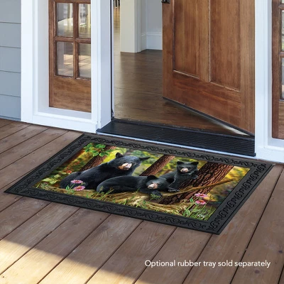 Black Bear Family Nature Doormat Indoor Outdoor 30" X 18" Briarwood Lane 4 Black Bear Family Nature Doormat Indoor Outdoor 30" X 18" Briarwood Lane - Image 2