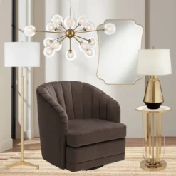 Possini Euro Design Spheres Antique Brass Chandelier 30" Wide Mid Century Modern Sputnik Glass Shade 15-Light Fixture For Dining Room Kitchen Island -Safavieh Store GUEST 372a49d3 a592 44b3 885d c5ae57a718c8