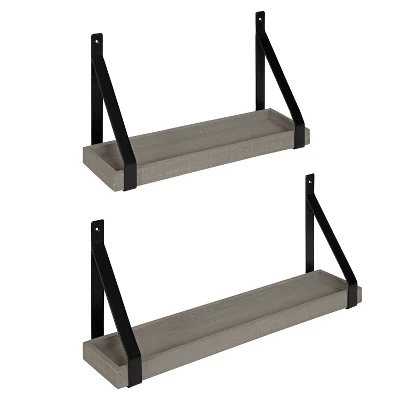 2pc Sudbury Wood And Metal Wall Shelf Set - Kate & Laurel All Things Decor 9 2pc Sudbury Wood And Metal Wall Shelf Set - Kate & Laurel All Things Decor - Image 7