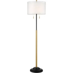 Possini Euro Design Roxie Modern Floor Lamp With Riser 65 1/2" Tall Brass Black Metal Sheer Linen Double Drum Shade For Living Room Bedroom Office 14 Possini Euro Design Roxie Modern Floor Lamp With Riser 65 1/2" Tall Brass Black Metal Sheer Linen Double Drum Shade For Living Room Bedroom Office -Safavieh Store GUEST 3a086c6e 1973 4084 b26b e9fc7acd17aa