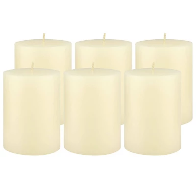 6pk Unscented Flat Top Smooth Pillar Candles Ivory - Stonebriar Collection 10 6pk Unscented Flat Top Smooth Pillar Candles Ivory - Stonebriar Collection - Image 8