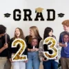 Big Dot Of Happiness Gold Graduation Party Decor - Vinyl Wall Decals - Grad