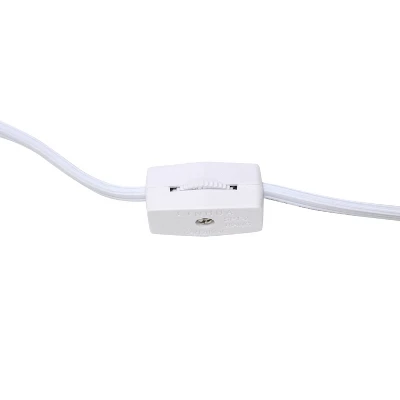 9.45" 2pk Petite Ceramic Oblong Bedside Table Desk Lamps With Matching Tapered Drum Shade Gray - Creekwood Home 4 9.45" 2pk Petite Ceramic Oblong Bedside Table Desk Lamps With Matching Tapered Drum Shade Gray - Creekwood Home - Image 2