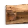 Alpine Live Edge Wood Mantel Shelf Natural Brown - Alaterre Furniture