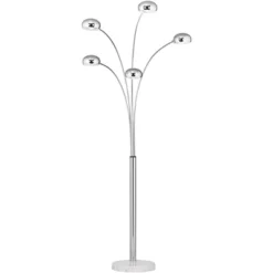 Possini Euro Design Modern Mid Century Arc Floor Lamp With USB Charging Port 5-Light 78" Tall Chrome Metal For Living Room Reading -Safavieh Store GUEST 3d20d33d c638 449a a327 0b261ede3417