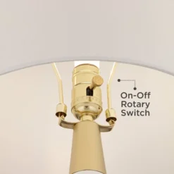 360 Lighting Nesbit Modern Mid Century Table Lamps 25" High Set Of 2 White Ceramic With USB Charging Port Drum Shade For Bedroom Living Room Bedside -Safavieh Store GUEST 3d73b8b4 7286 4f5b 9872 a6ea33fd1939