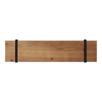 38" Soloman Wooden Shelf With Metal Brackets - Kate & Laurel All Things Decor 5 38" Soloman Wooden Shelf With Metal Brackets - Kate & Laurel All Things Decor - Image 3
