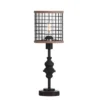 20" Metal Table Lamp With Caged Shade Black/Natural - StyleCraft -Safavieh Store GUEST 4001de4e 48e8 4fe9 aeb5 b0f5400954f1