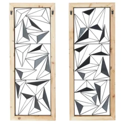 Metal Geometric Wall Decor With Wood Frame Set Of 2 Black - Olivia & May 8 Metal Geometric Wall Decor With Wood Frame Set Of 2 Black - Olivia & May -Safavieh Store GUEST 40e87571 06fa 44b1 bd4d 85a962f0a29c
