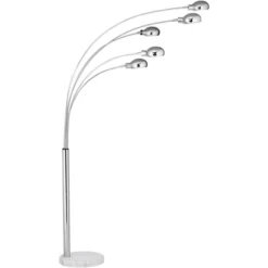 Possini Euro Design Modern Mid Century Arc Floor Lamp With USB Charging Port 5-Light 78" Tall Chrome Metal For Living Room Reading -Safavieh Store GUEST 41eebb37 5c09 43a9 bdbf 4fc7e277781d