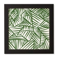 Nadiamlopez Linear 5 Framed Wall Canvas Black/Green - Deny Designs -Safavieh Store GUEST 420c792f c352 4ff7 8257 6ae3f8543eef