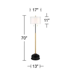 Possini Euro Design Roxie Modern Floor Lamp With Riser 65 1/2" Tall Brass Black Metal Sheer Linen Double Drum Shade For Living Room Bedroom Office 15 Possini Euro Design Roxie Modern Floor Lamp With Riser 65 1/2" Tall Brass Black Metal Sheer Linen Double Drum Shade For Living Room Bedroom Office -Safavieh Store GUEST 42578b79 4448 4bbc a6ef e922883a43ee