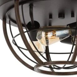 15.75" 3-Light Lyla Rustic Farmhouse Iron LED Flush Mount Wood Finished/Oil Rubbed Bronze - JONATHAN Y 18 15.75" 3-Light Lyla Rustic Farmhouse Iron LED Flush Mount Wood Finished/Oil Rubbed Bronze - JONATHAN Y -Safavieh Store GUEST 4282212e 67a7 4739 bc57 969c5c5abb54