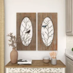 Set Of 2 Wood Bird Wall Decors With Tree Branches Brown - Olivia & May 30 Set Of 2 Wood Bird Wall Decors With Tree Branches Brown - Olivia & May -Safavieh Store GUEST 42afc30d dafc 488b bc14 d7d35db592ac