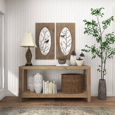 Set Of 2 Wood Bird Wall Decors With Tree Branches Brown - Olivia & May 18 Set Of 2 Wood Bird Wall Decors With Tree Branches Brown - Olivia & May - Image 16