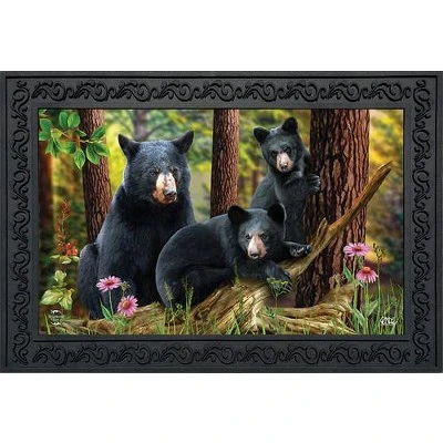 Black Bear Family Nature Doormat Indoor Outdoor 30" X 18" Briarwood Lane 3 Black Bear Family Nature Doormat Indoor Outdoor 30" X 18" Briarwood Lane