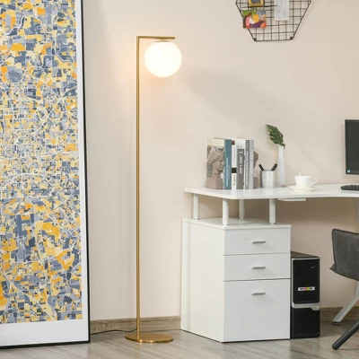 HOMCOM Metal Floor Lamp, Standing Light With 350° Adjustable Lampshade For Living Room, Bedroom, Office 4 HOMCOM Metal Floor Lamp, Standing Light With 350° Adjustable Lampshade For Living Room, Bedroom, Office - Image 2