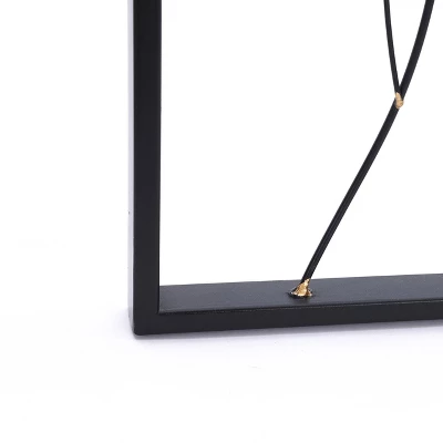 LuxenHome Black Abstract Trees Rectangular Metal Wall Decor 4 LuxenHome Black Abstract Trees Rectangular Metal Wall Decor - Image 2