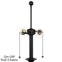 360 Lighting Spenser Rustic Farmhouse Floor Lamp 58" Tall Oiled Bronze Metal Off White Linen Empire Shade For Living Room Bedroom Office House Home -Safavieh Store GUEST 4534916e 3732 435e 8b93 0f9b45896a59