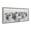 18" X 40" Sylvie Herd Of Highland Cows By The Creative Bunch Studio Framed Canvas Black/White - Kate & Laurel All Things Decor -Safavieh Store GUEST 45a07b54 7e11 4854 ae1e d63062a7022a