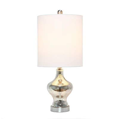 Paseo Mercury Table Lamp With Fabric Shade Silver - Lalia Home 3 Paseo Mercury Table Lamp With Fabric Shade Silver - Lalia Home