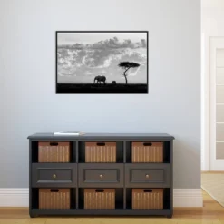 33" X 22" Elephant Silhouettes At Maasai Mara By 1x Framed Canvas Wall Art Black - Amanti Art -Safavieh Store GUEST 470e50da 95c8 49f7 8c6b 3f500573a7d6