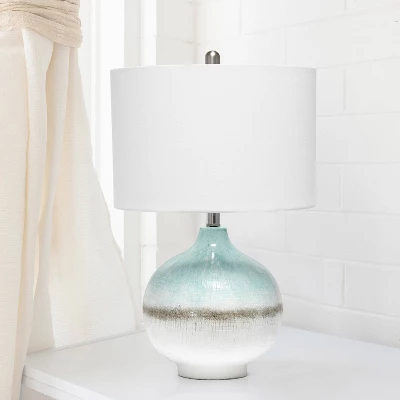 Bayside Horizon Table Lamp With Fabric Shade White/Light Blue - Lalia Home 4 Bayside Horizon Table Lamp With Fabric Shade White/Light Blue - Lalia Home - Image 2