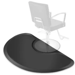 Saloniture Salon & Barber Shop Chair Anti-Fatigue Floor Mat - Black Semi Circle -Safavieh Store GUEST 493e8c01 b45a 425d 8863 a2ae77e15e5c